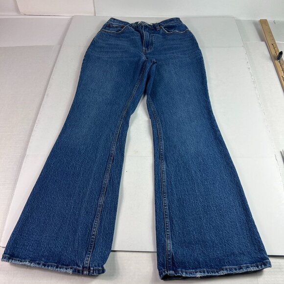 Abercrombie Fitch Jeans Women 25x28* Vintage Flare High Rise Blue Denim Tag 26 S - Picture 1 of 16